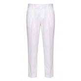 Malo White Cotton Men Pant