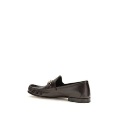 Gucci Brown Calf Leather Bos Taurus Slip-On Loafers