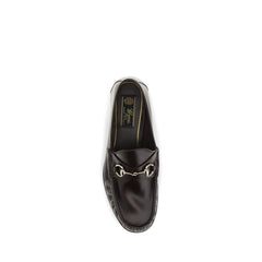 Gucci Brown Calf Leather Bos Taurus Slip-On Loafers