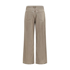 Agolde Brown Cotton Casual Pants