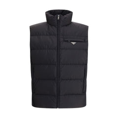 Prada Black Recycled Polyamide Sleeveless Jacket