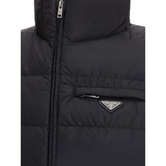 Prada Black Recycled Polyamide Sleeveless Jacket