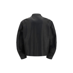 Gucci Black Calf Leather Bos Taurus Biker Jacket