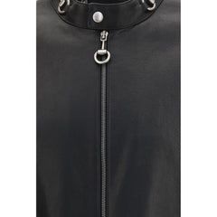 Gucci Black Calf Leather Bos Taurus Biker Jacket