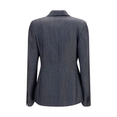 Balenciaga Gray Wool Oves Aries Blazer