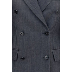 Balenciaga Gray Wool Oves Aries Blazer