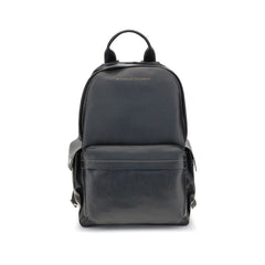 Brunello Cucinelli Black Calf Leather Bos Taurus Handbag