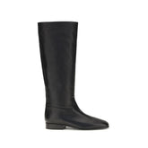 Herbert Levine Black Calf Leather Bos Taurus Ankle Boots