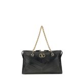 Valentino Garavani Black Lamb Ovis Aries Aries Shoulder Bag