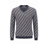 Malo Blue Linen Men Sweater