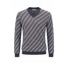 Malo Blue Linen Men Sweater