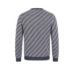Malo Blue Linen Men Sweater