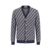 Malo Blue Linen Men Cardigan