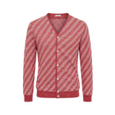 Malo Red Linen Men Cardigan