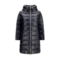 Herno Black Polyester Coat