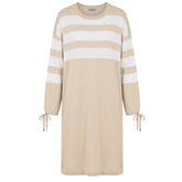 Malo Beige Cotton Women Dress