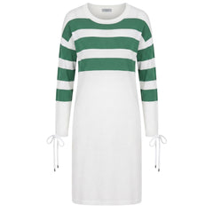Malo White Cotton Women's Dress