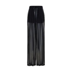 Dolce & Gabbana Black Silk Casual Pants