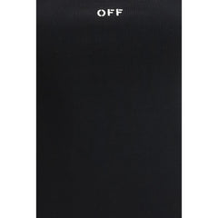 Off-White Black Cotton Sleeveles T-Shirt