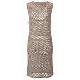 Malo Beige Cotton Women Dress