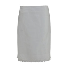 Magda Butrym White Cotton Midi Skirt