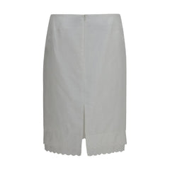 Magda Butrym White Cotton Midi Skirt
