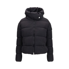 PINKO Black Nylon Full-Length Jacket