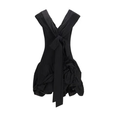 Magda Butrym Black Cotton Cocktail Dress
