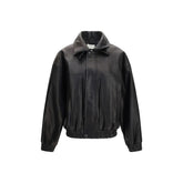 Magda Butrym Black Lambskin Leather Jacket