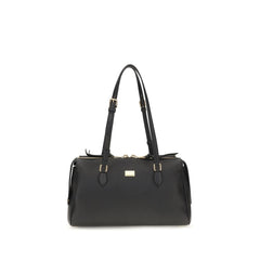 Dolce & Gabbana Black Calf Leather Bos Taurus Shoulder Bag