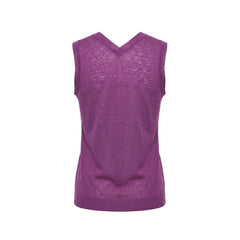 Malo Purple Linen Women Tank