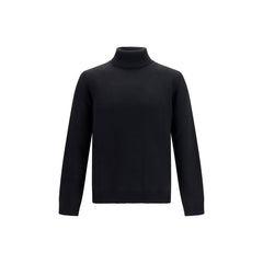 Roberto Collina Black Wool Oves Aries Turtleneck