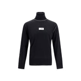 MM6 Black Wool Oves Aries Turtleneck