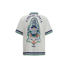 Casablanca White Silk Shortsleeve Shirt