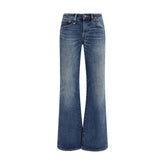 R13 Blue Cotton Straight-Leg Jeans