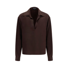 Tom Ford Brown Silk Dress Shirt