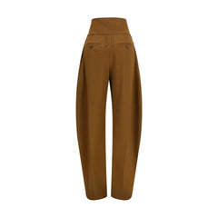 Ferragamo Brown Wool Oves Aries Casual Pants