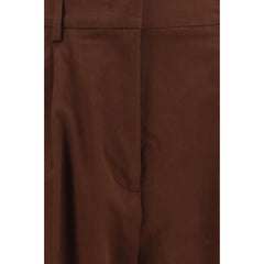 Fabiana Filippi Brown Cotton Casual Pants