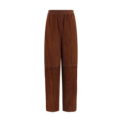 Fabiana Filippi Brown Leather Casual Pants