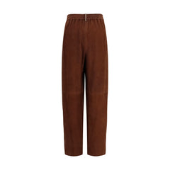 Fabiana Filippi Brown Leather Casual Pants