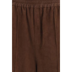 Fabiana Filippi Brown Leather Casual Pants