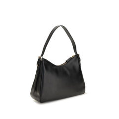 Prada Black Calf Leather Bos Taurus Shoulder Bag