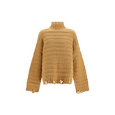 MM6 Beige Wool Oves Aries Turtleneck
