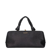 Jil Sander Black Raffia Handbag