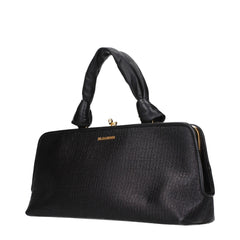 Jil Sander Black Raffia Handbag