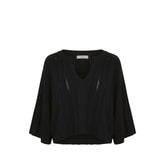 Malo Black Cotton Women Sweater
