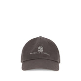 Brunello Cucinelli Brown Cotton Cap (Baseball Hat)