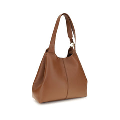 Coccinelle Brown Calf Leather Bos Taurus Shoulder Bag