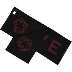 Givenchy Black Virgin Wool Foulard