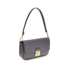 Coccinelle Blue Calf Leather Bos Taurus Shoulder Bag